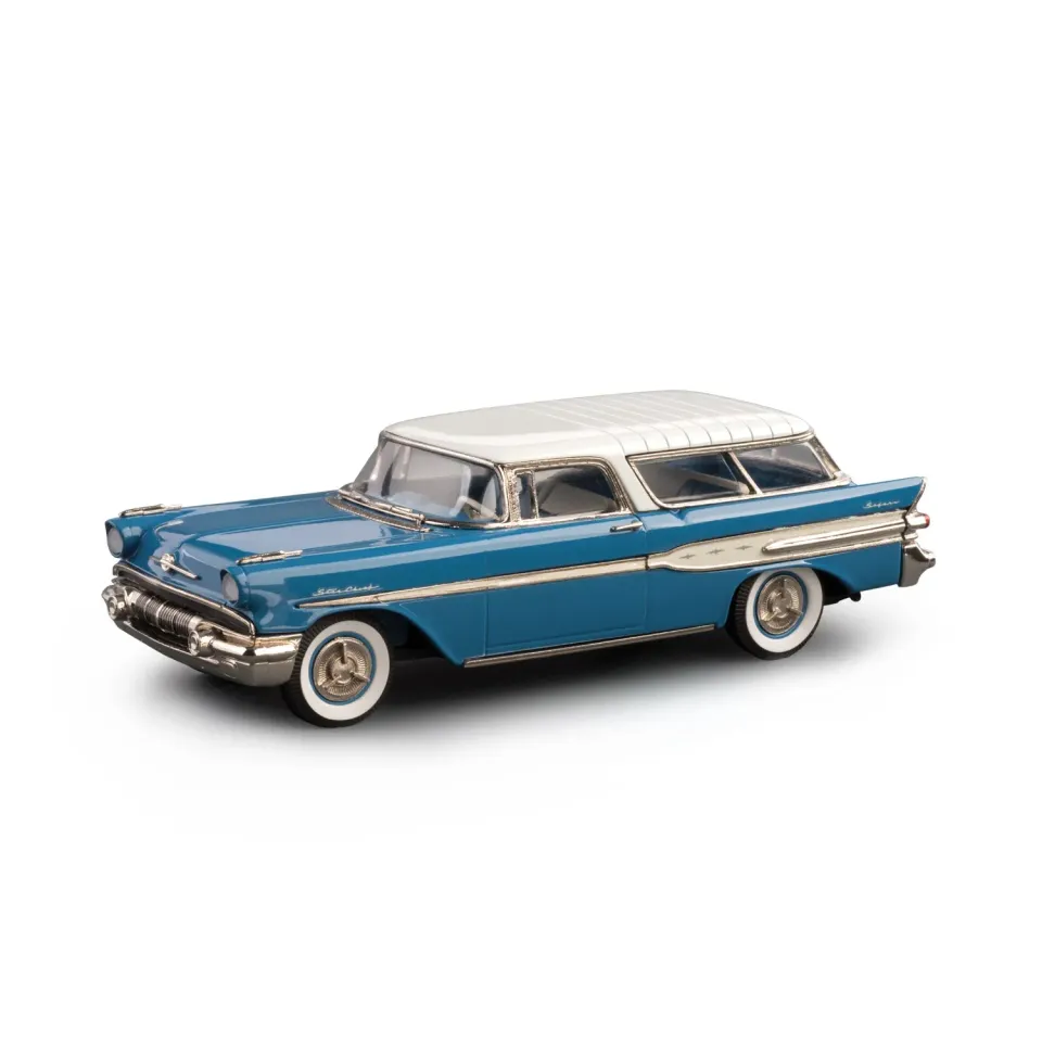 Brooklin Collection Pontiac Safari 1957 miniature break bleu blanc