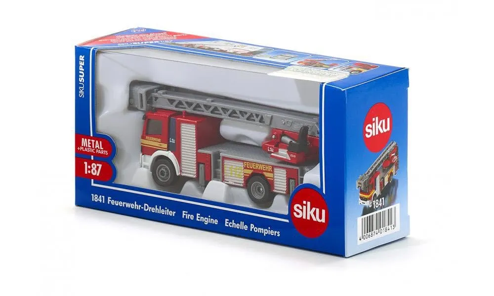 Siku Super 1841 camion pompiers miniature rouge échelle