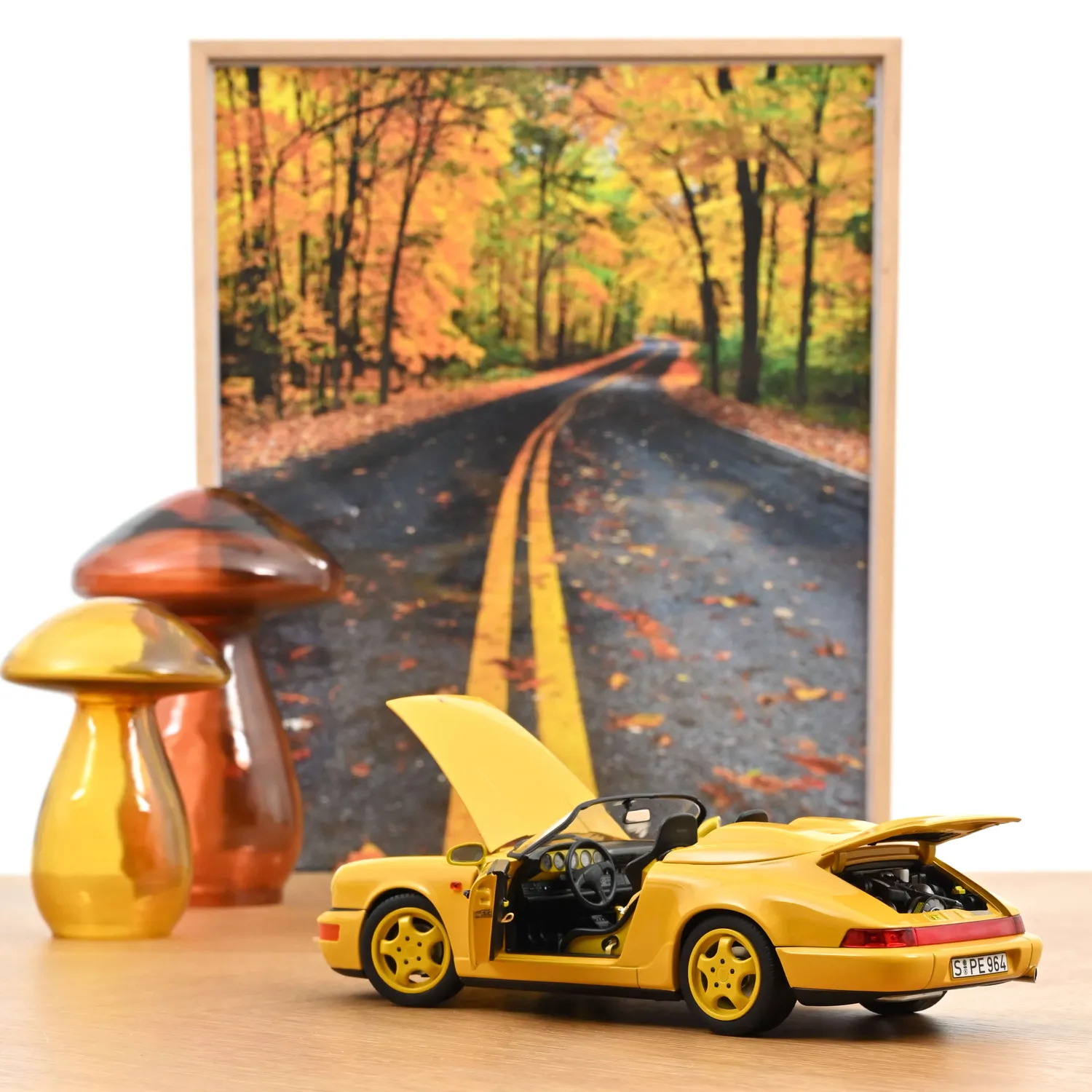 Norev Porsche 911 Speedster 1993 miniature 1/18 jaune Speed