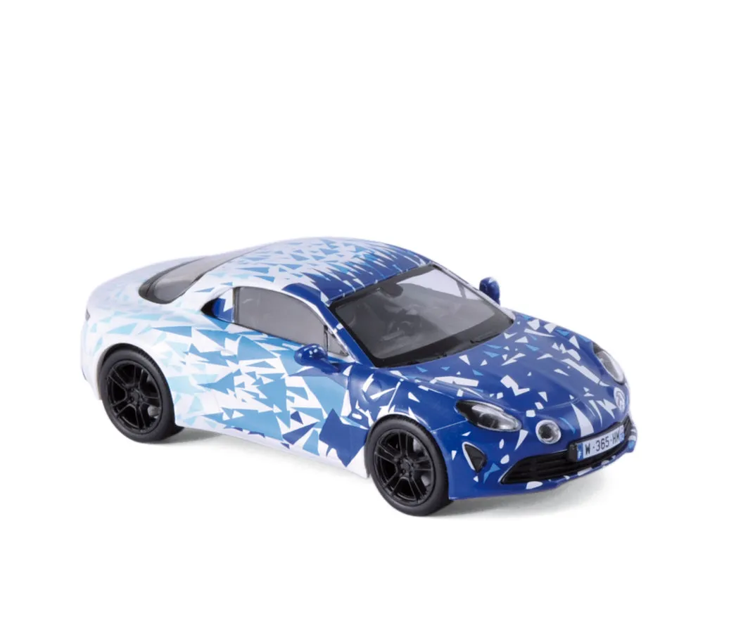 Norev Alpine A110 2017 miniature 1/43 test blanc-bleu