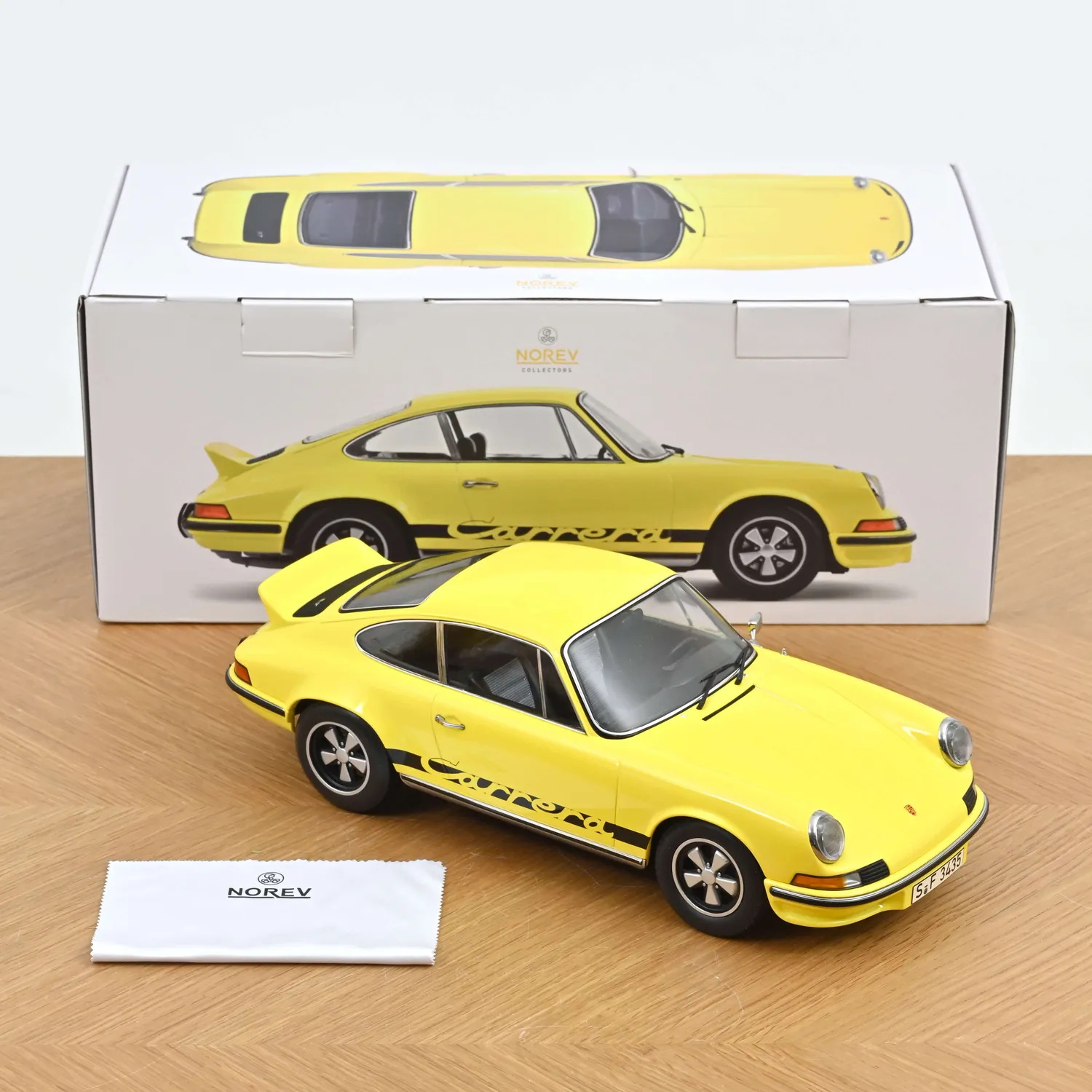 Norev Porsche 911 Carrera RS 2.7 1973 voiture miniature Jaune 1/12