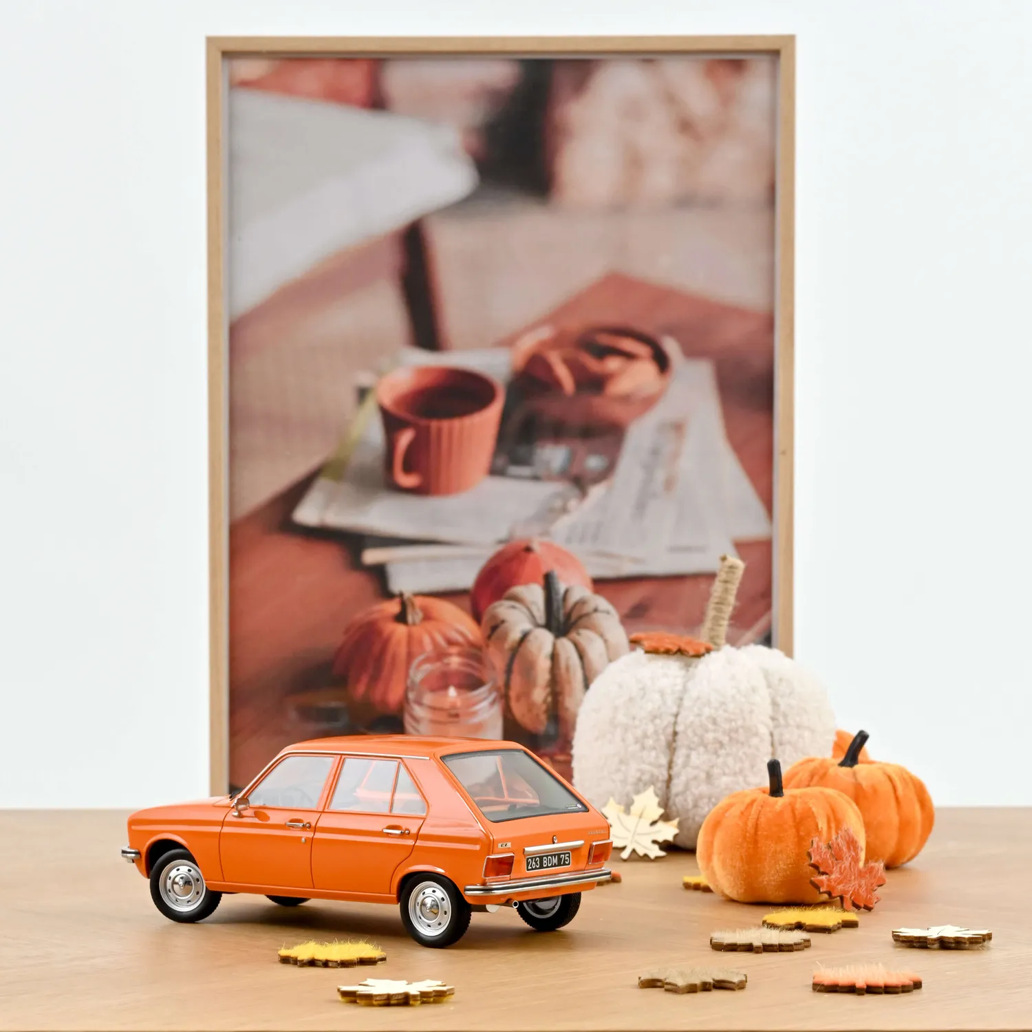 Norev Peugeot 104 GL 1977 voiture miniature 1/18 orange 300 pcs