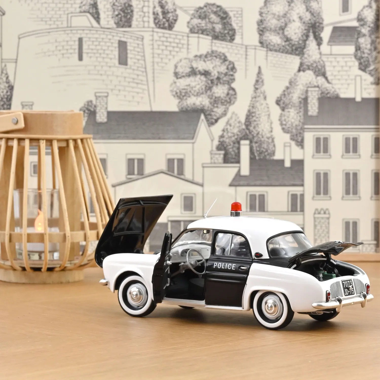 Norev Renault Dauphine Police 1958 miniature 1/18 pie