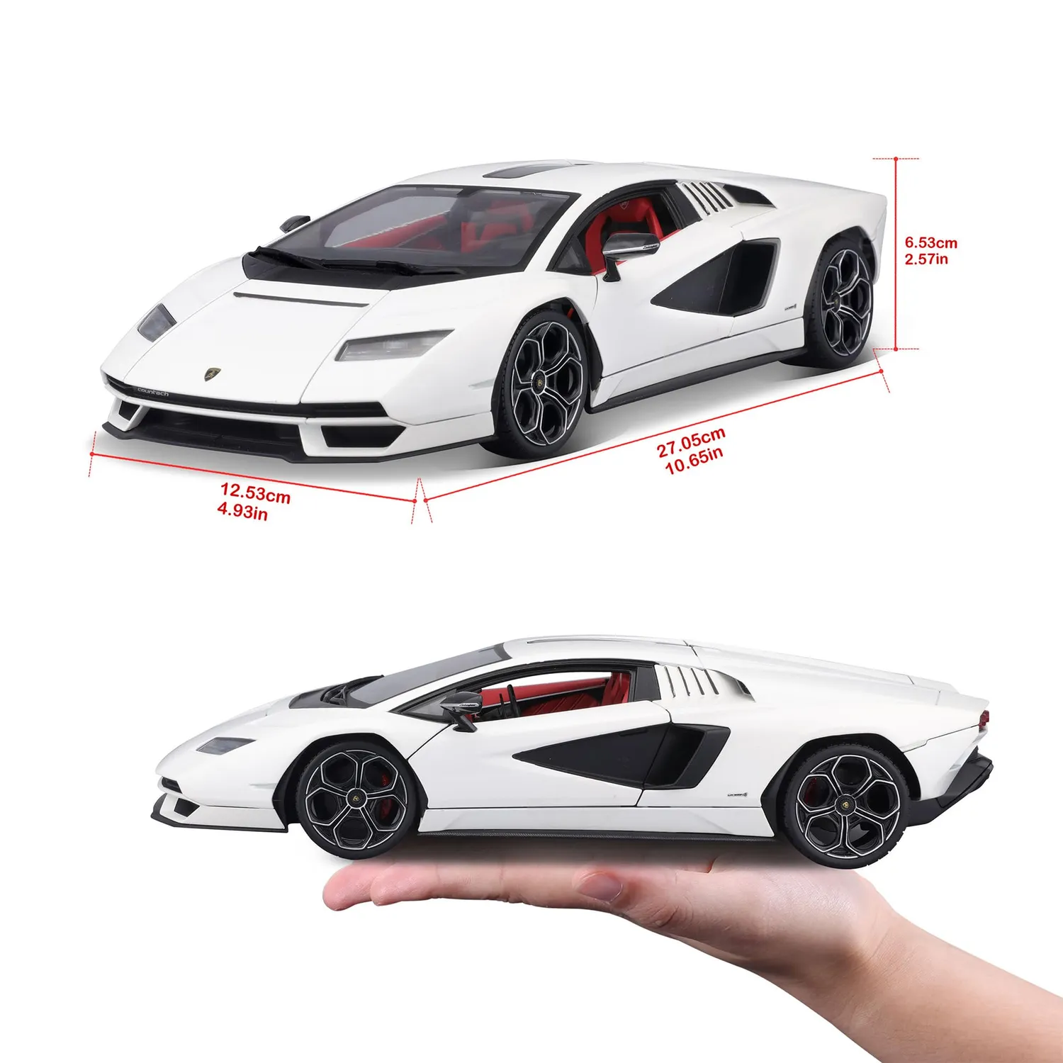 Maisto Countach LPI 800-4 voiture miniature 1:18 blanche métal