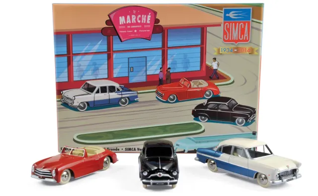 Norev Simca 80ème Anniversaire coffret miniatures 1/43 3 voitures