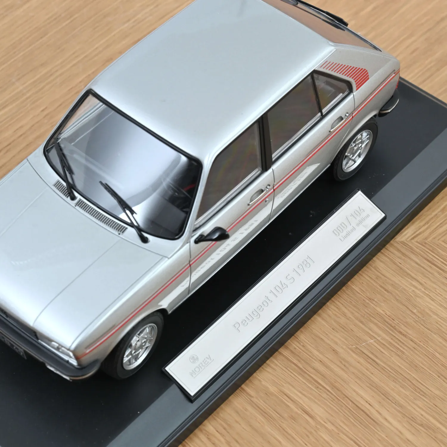 Norev Peugeot 104 S 1981 miniature 1/18 gris 104 ex
