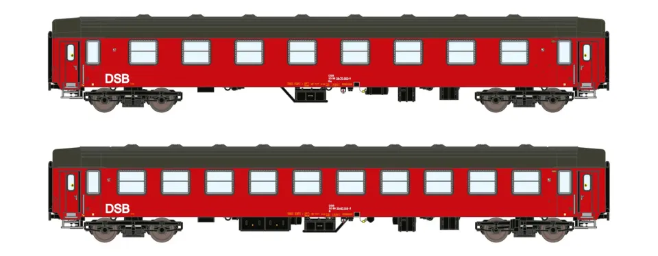 MINIS UIC-Y DSB voiture voyageurs B Ep IV lot de 2