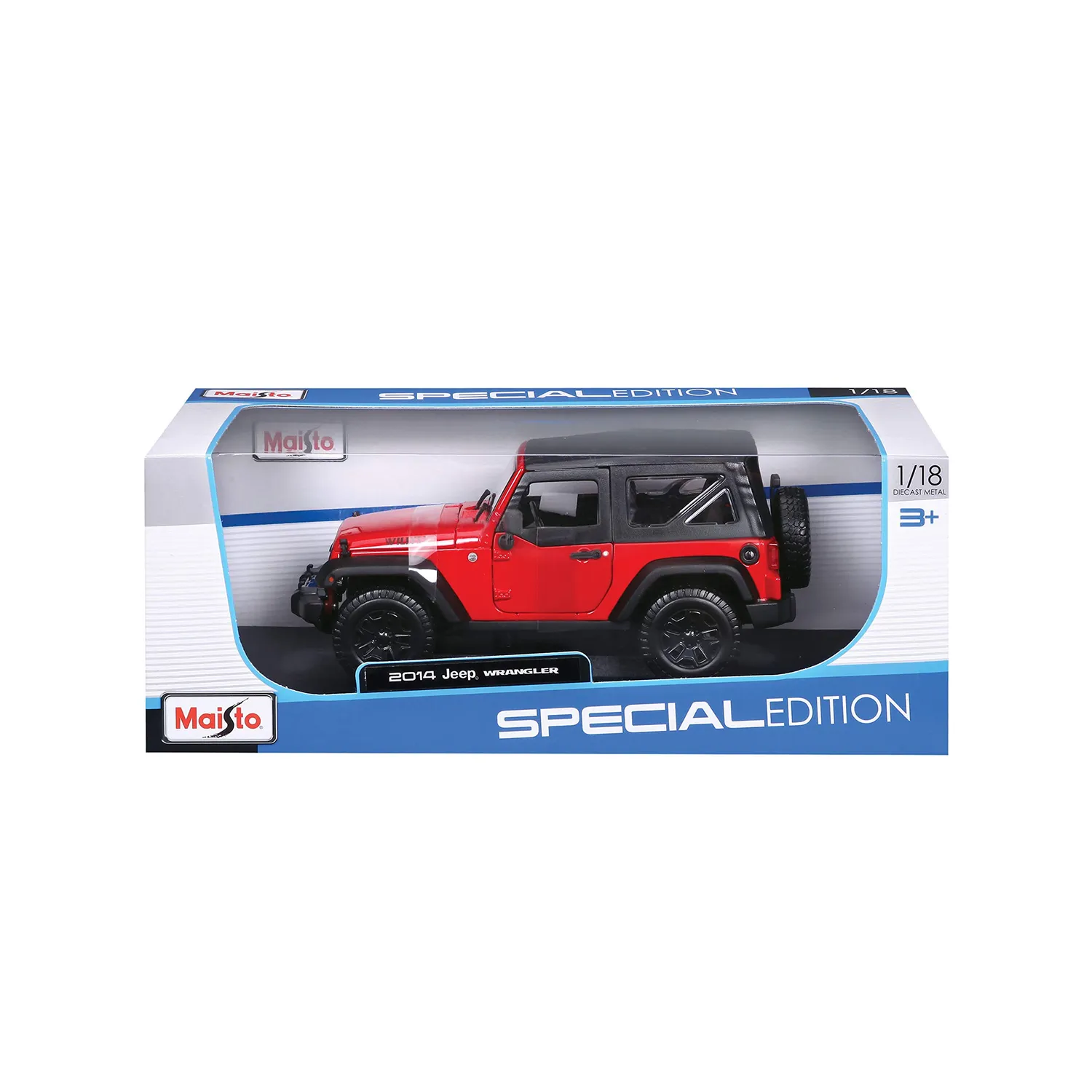 Maisto Jeep Wrangler Willys miniature 1/18 jaune 31676Y