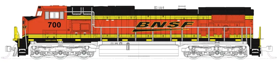 MINIS GE C44-9W BNSF locomotive diesel Ep.VI #796