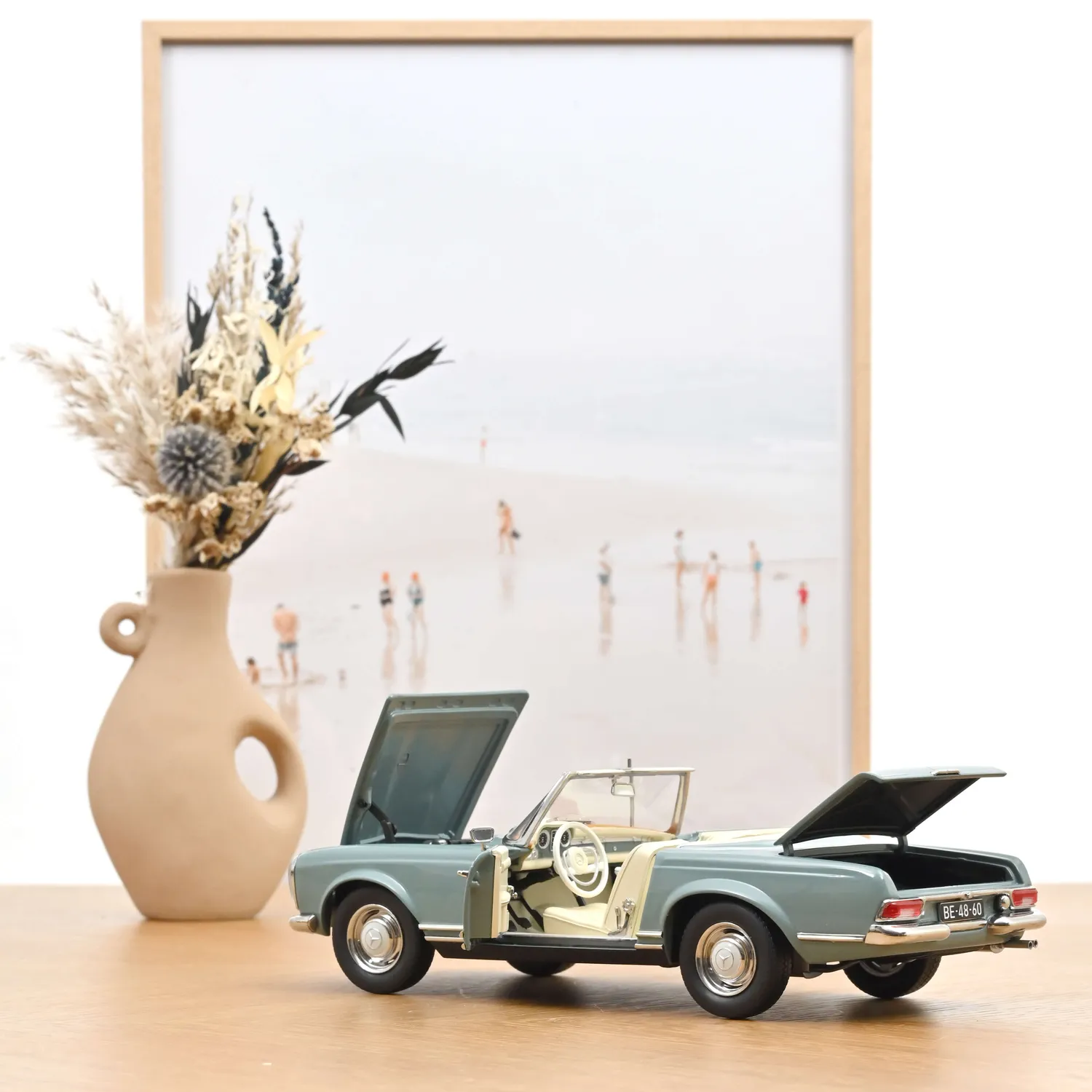 Norev Mercedes 230 SL 1963 voiture miniature 1/18 bleu horizon
