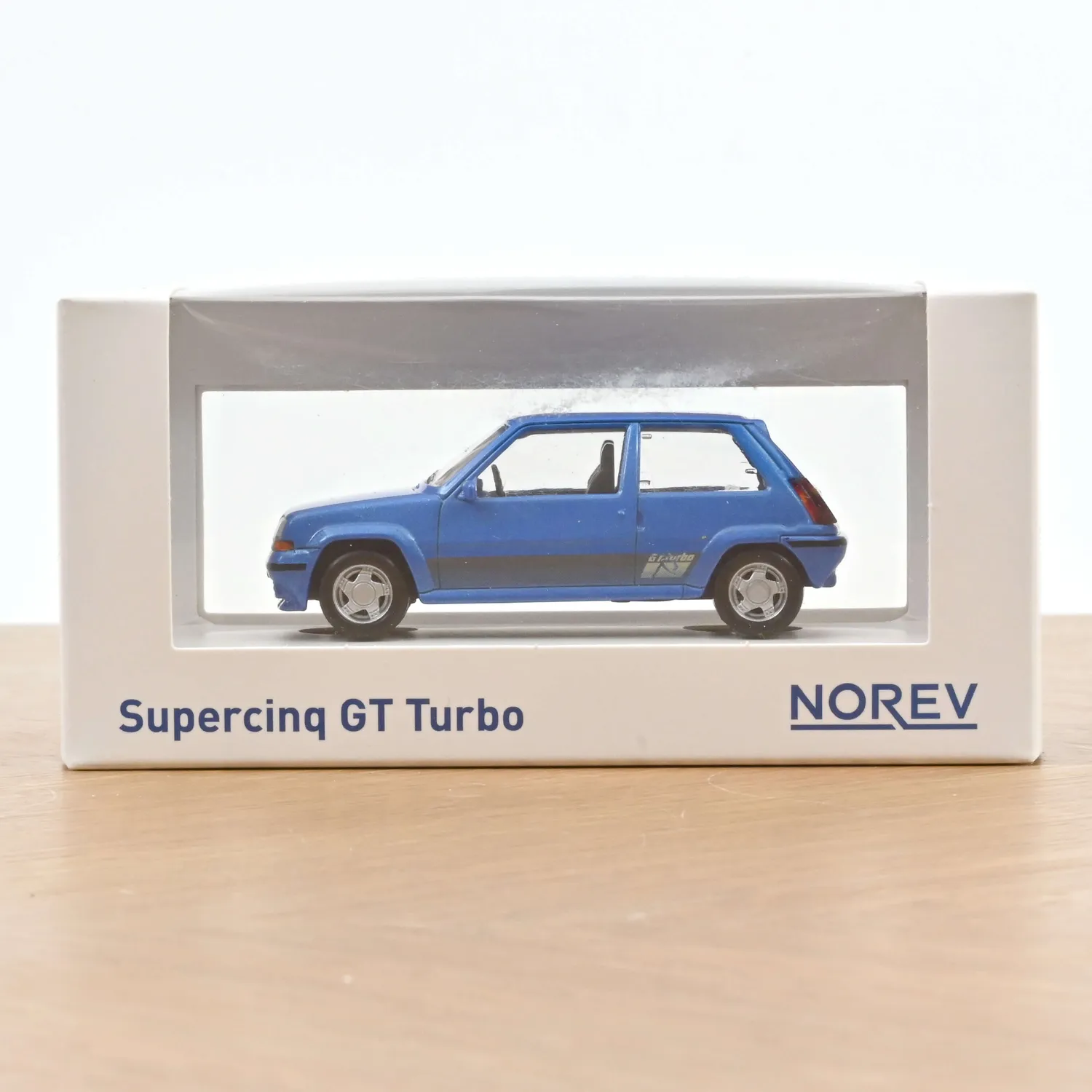 Norev Jet-car Renault SuperCinq GT Turbo Ph II 1988 miniature 1/43 bleue