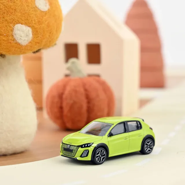 Norev Peugeot 208 miniature 1/64 jaune Agueda 2024