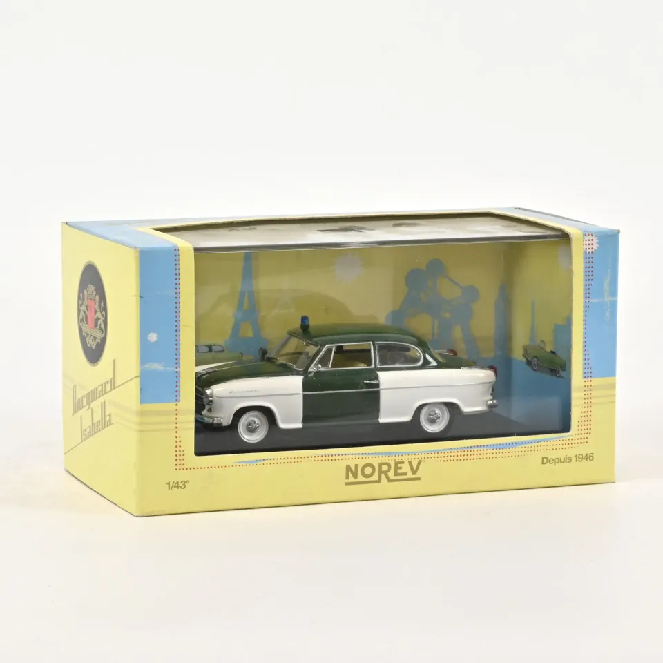Norev Borgward Isabella Police voiture miniature 1/43 verte