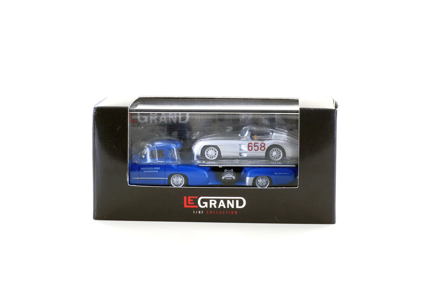 MINIS MB Renntransporter 300 SLR Fangio 658 coffret 1/87