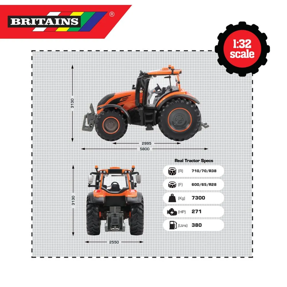 Britains Valtra T245 tracteur miniature 1/32 orange