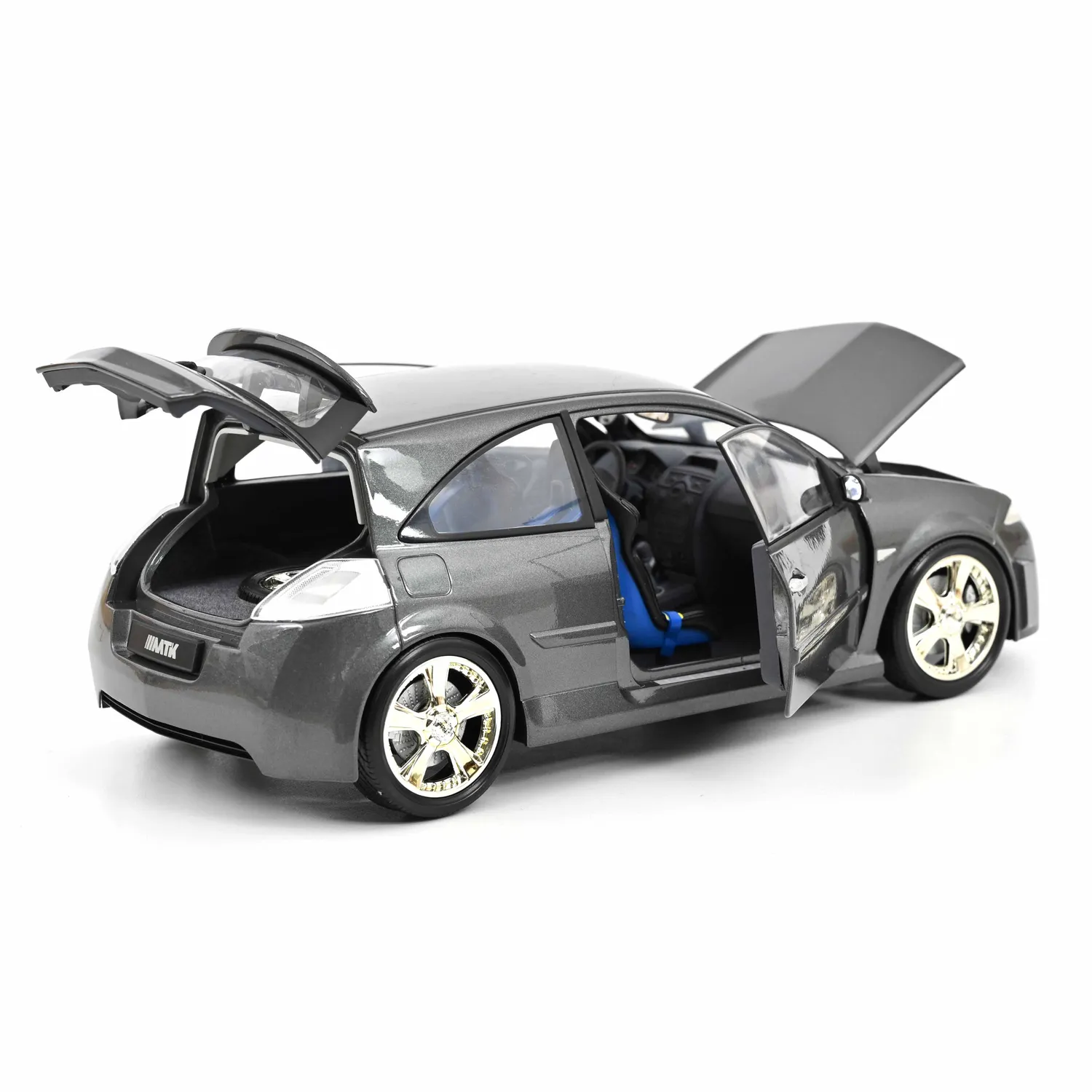 Norev Renault Mégane MTK 2004 miniature 1/18 gris hologramme