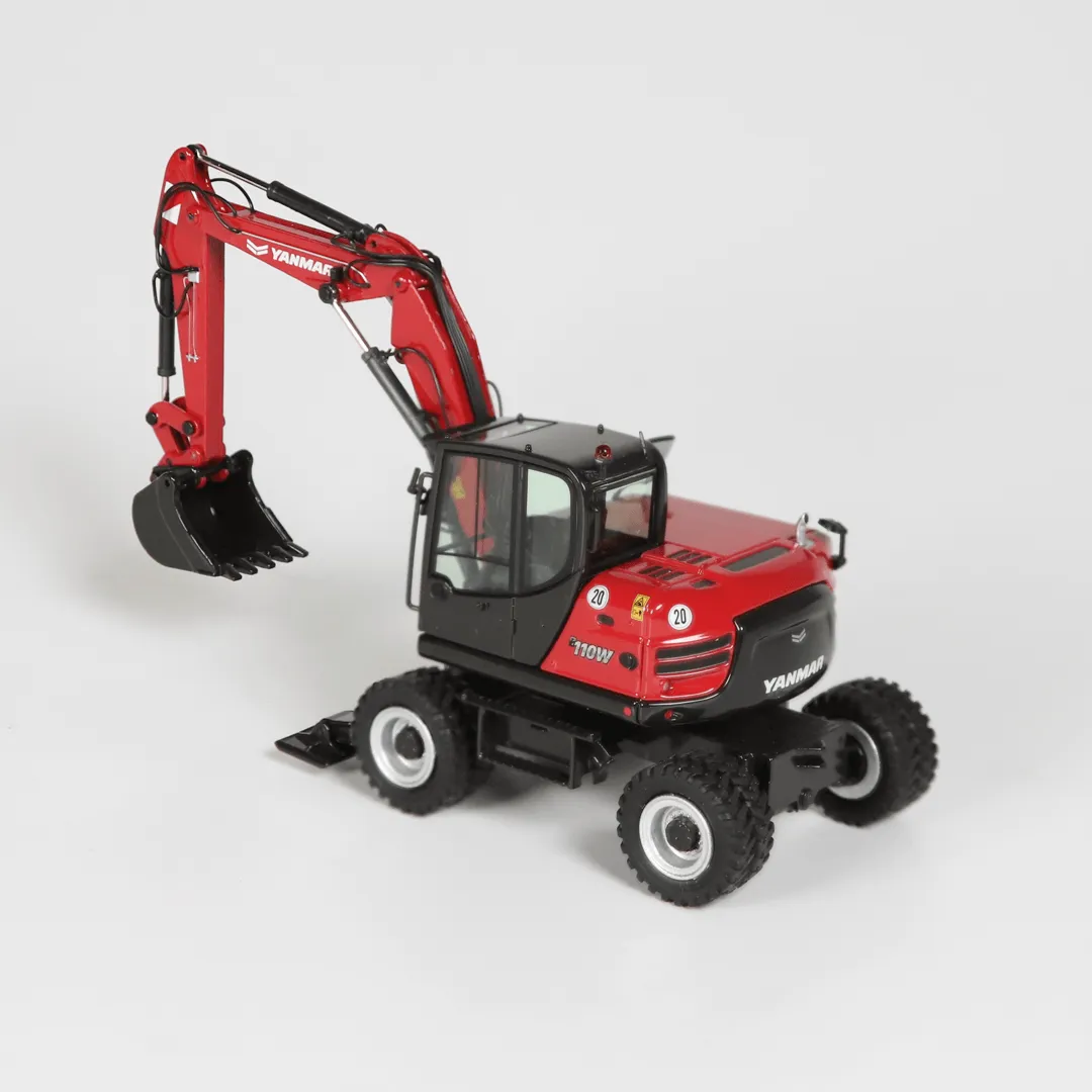 NZG Yanmar B110W pelle sur pneus miniature 1:50
