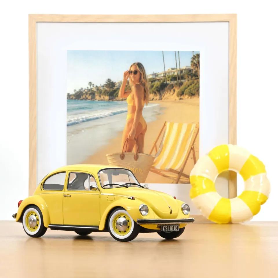 Norev VW Coccinelle 1303 1973 miniature 1/18 jaune pastel