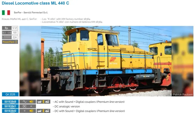 MINIS ML 440 C SerFer locomotive diesel Ep V-VI DC