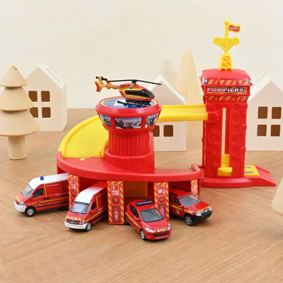 Norev centre de secours jouet 1/64 pompiers gendarmerie