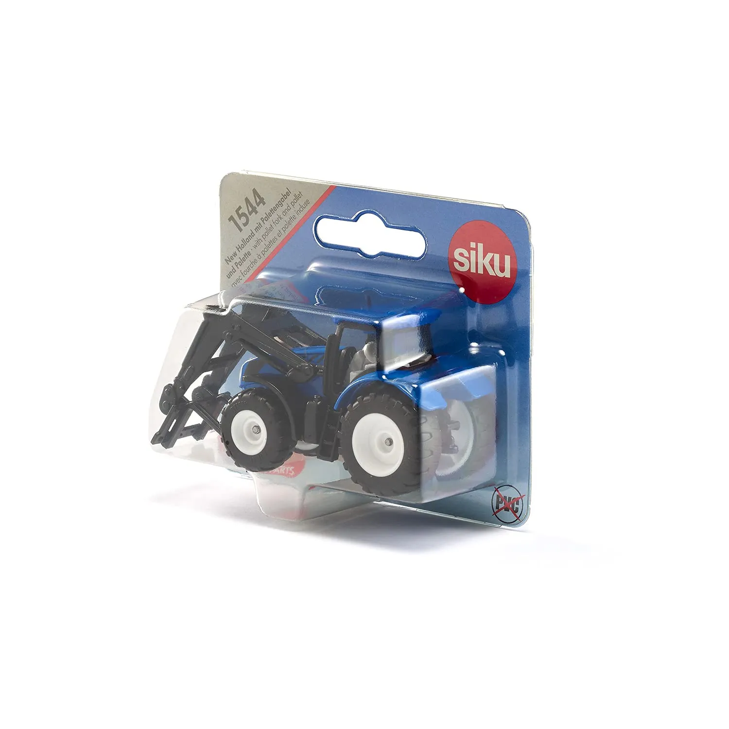 SIKU Super 1544 tracteur New Holland fourche palette bleu