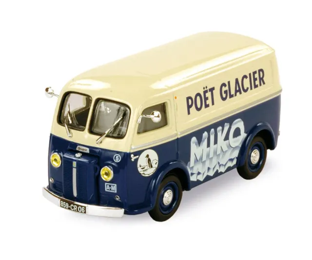 Norev Peugeot D3A Miko miniature 1/43 Beige et Bleu