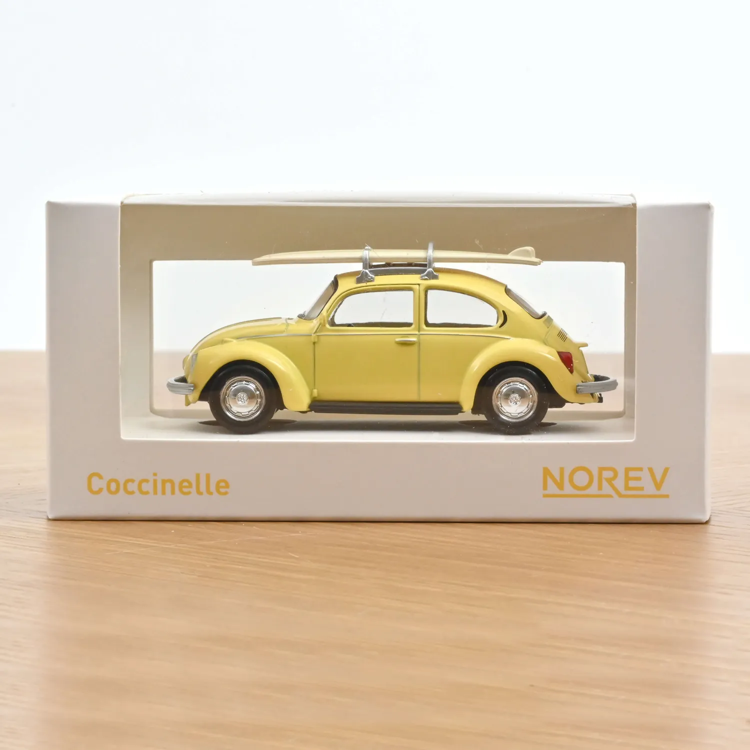 Norev VW Coccinelle 1303 1973 jet-car 1/43 jaune 2 surfs