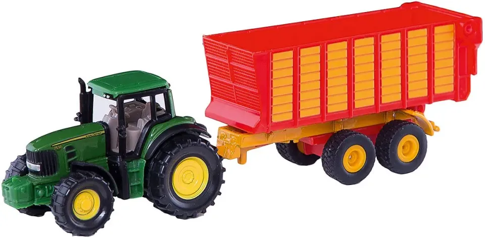 SIKU Farmer 1650 tracteur avec remorque miniature John Deere hayon
