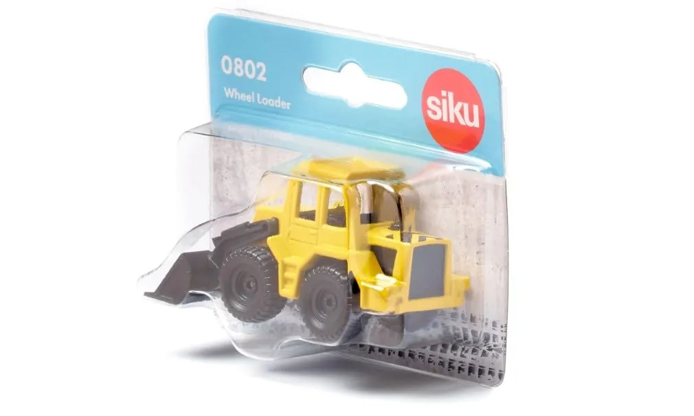 Siku Super 0802 Tracto-Pelle miniature métal 7,7 cm jaune