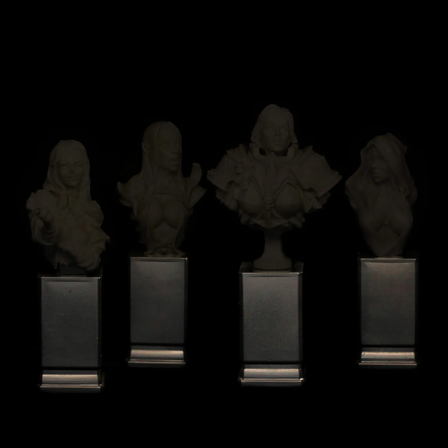Graphigaut Studio Base socle buste miniature résine noire 36mm