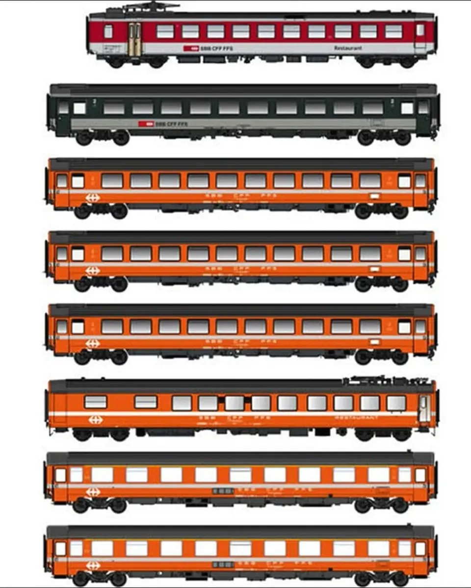 MINIS IC163 Bavaria coffret 8 voitures voyageurs SBB Ep.V