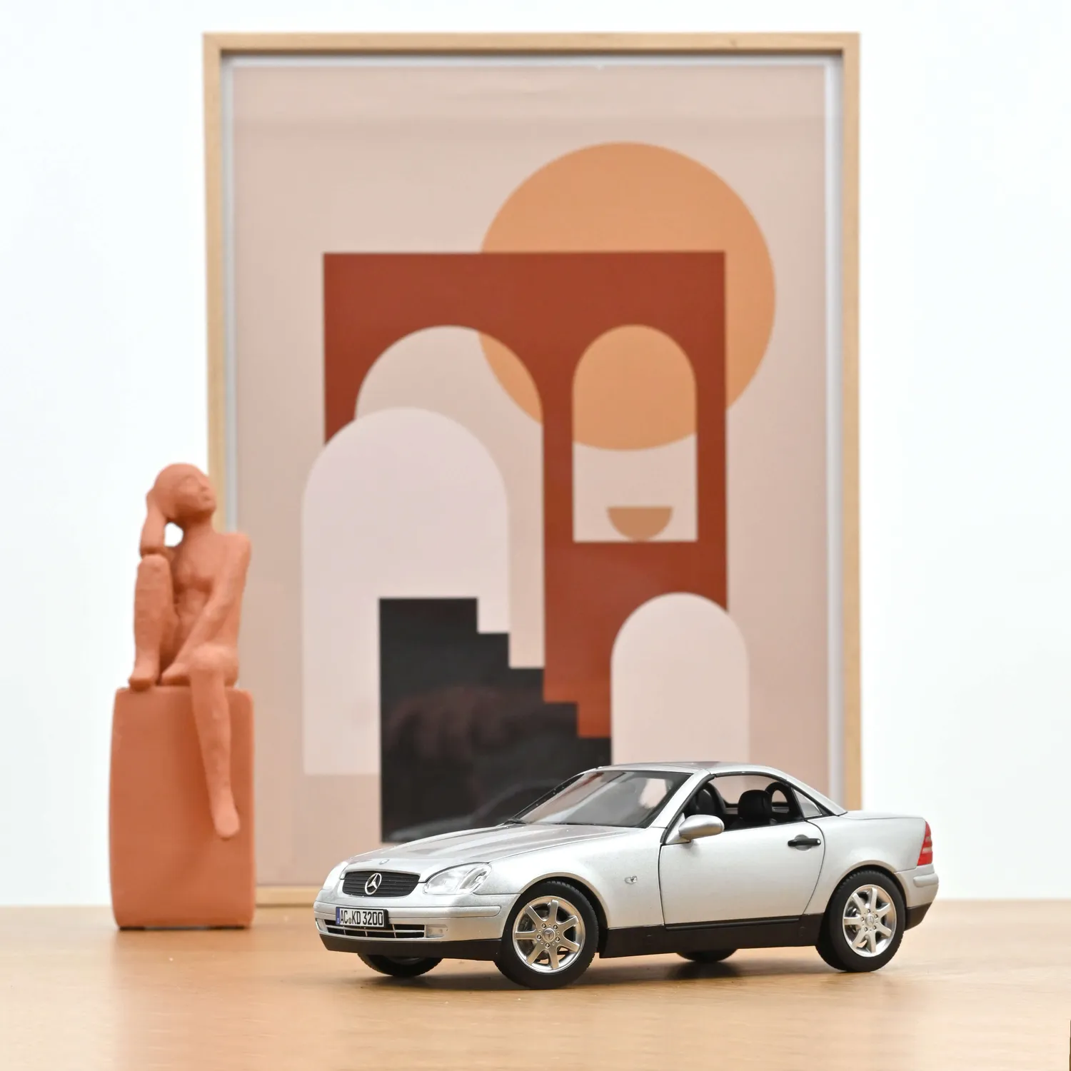 Norev Mercedes SLK 1996 voiture miniature 1/18 argent brillant