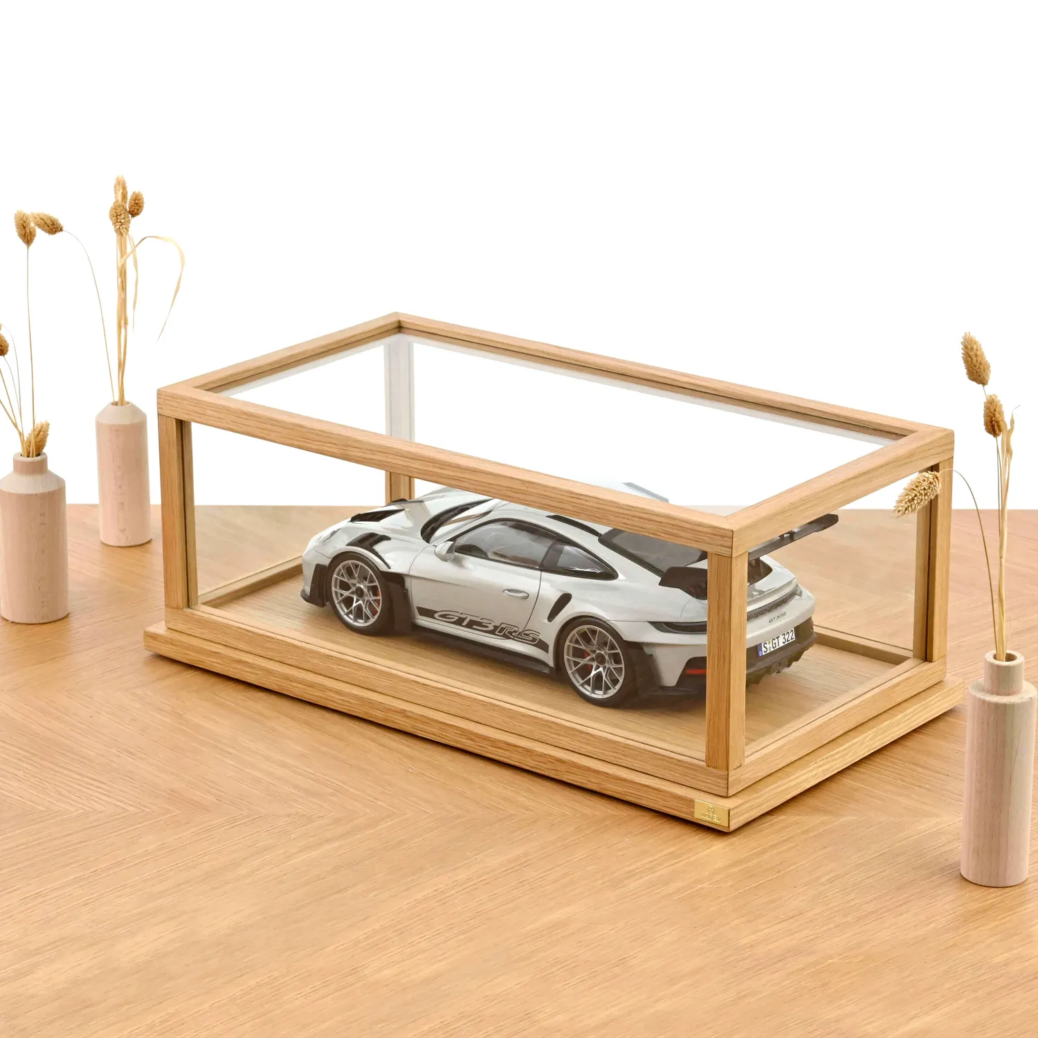 Norev boîte vitrine verre chêne FSC 1/12