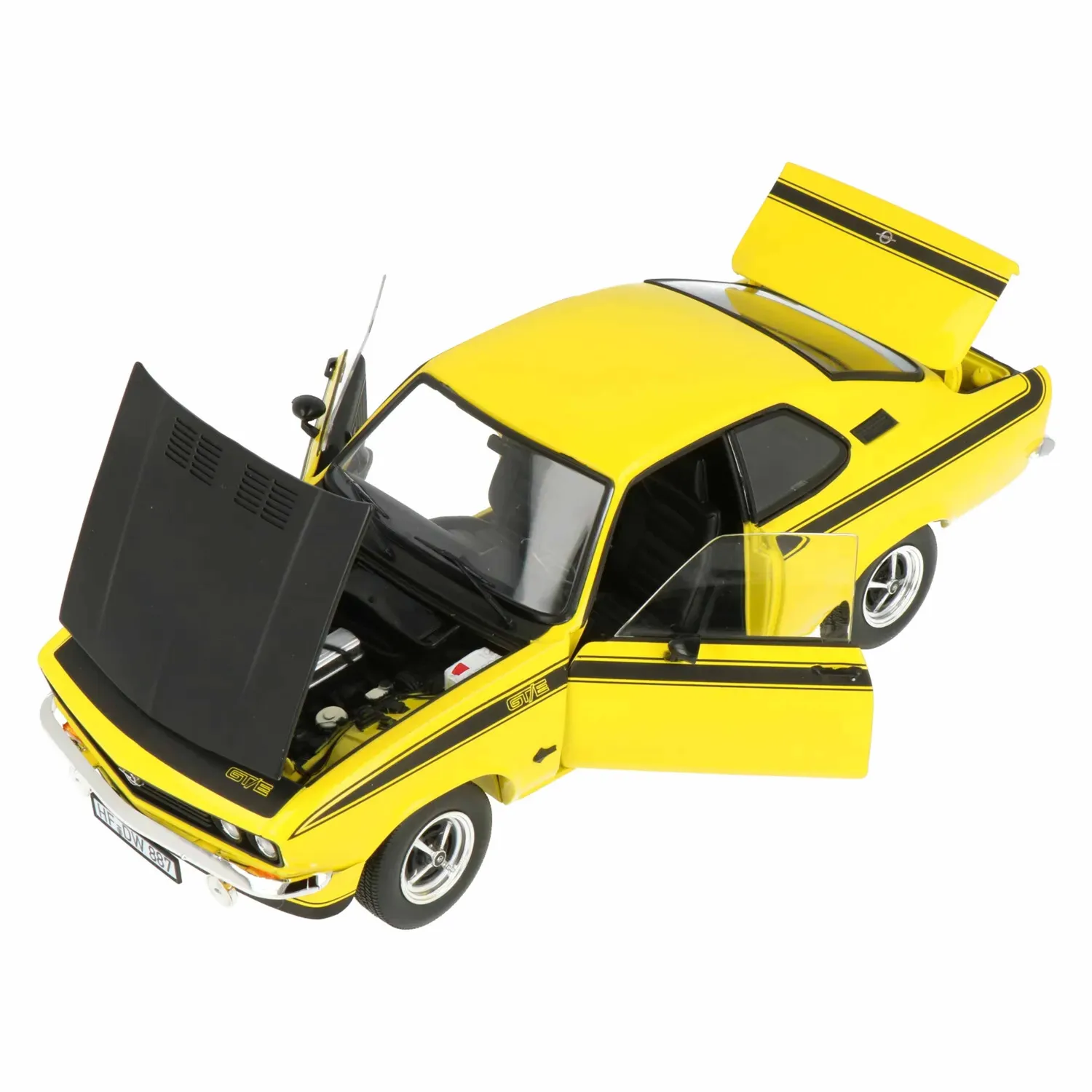 Norev Opel Manta A GT/E 1975 miniature 1/18 jaune citron
