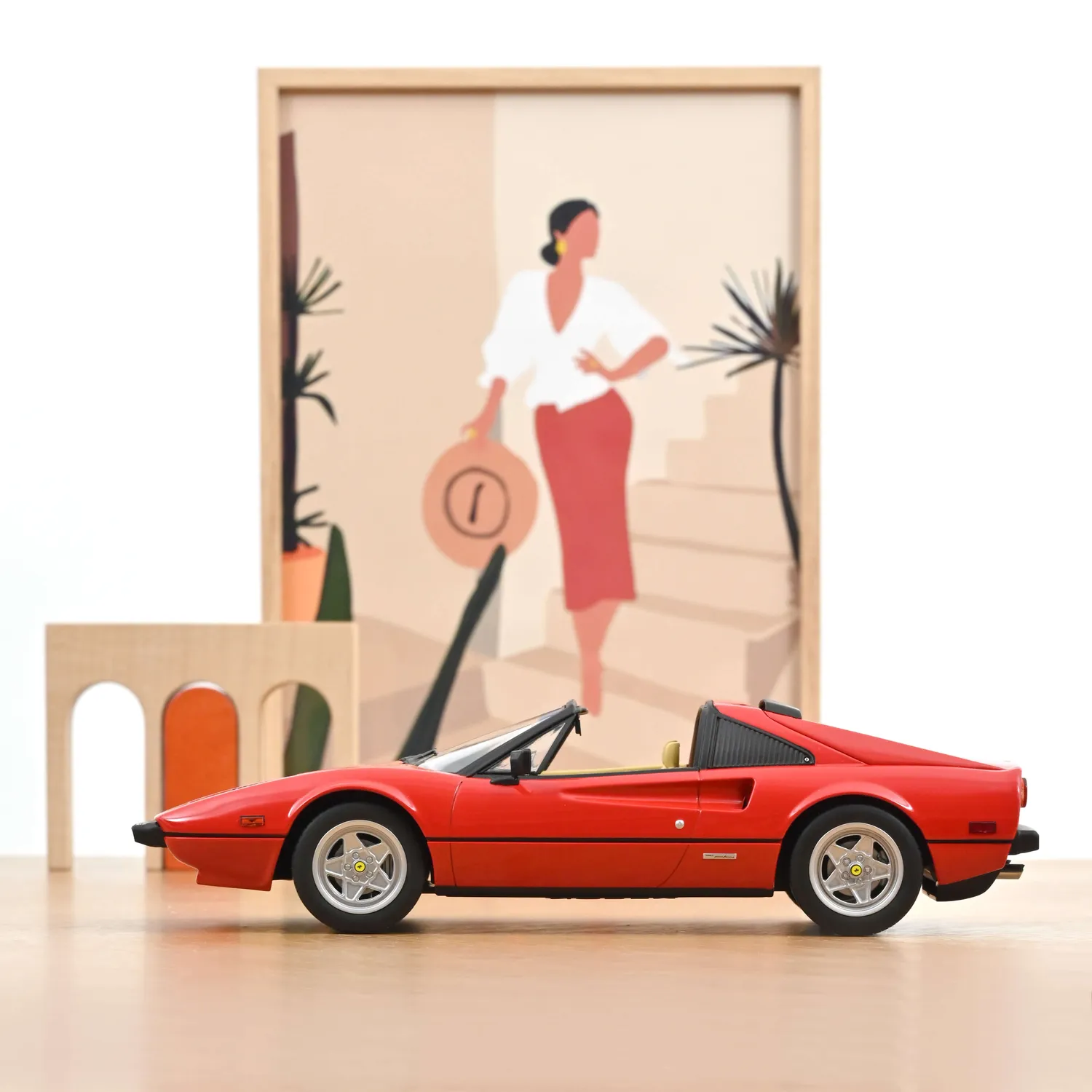 Norev Ferrari 308 GTS 1982 voiture miniature 1/18 rouge US