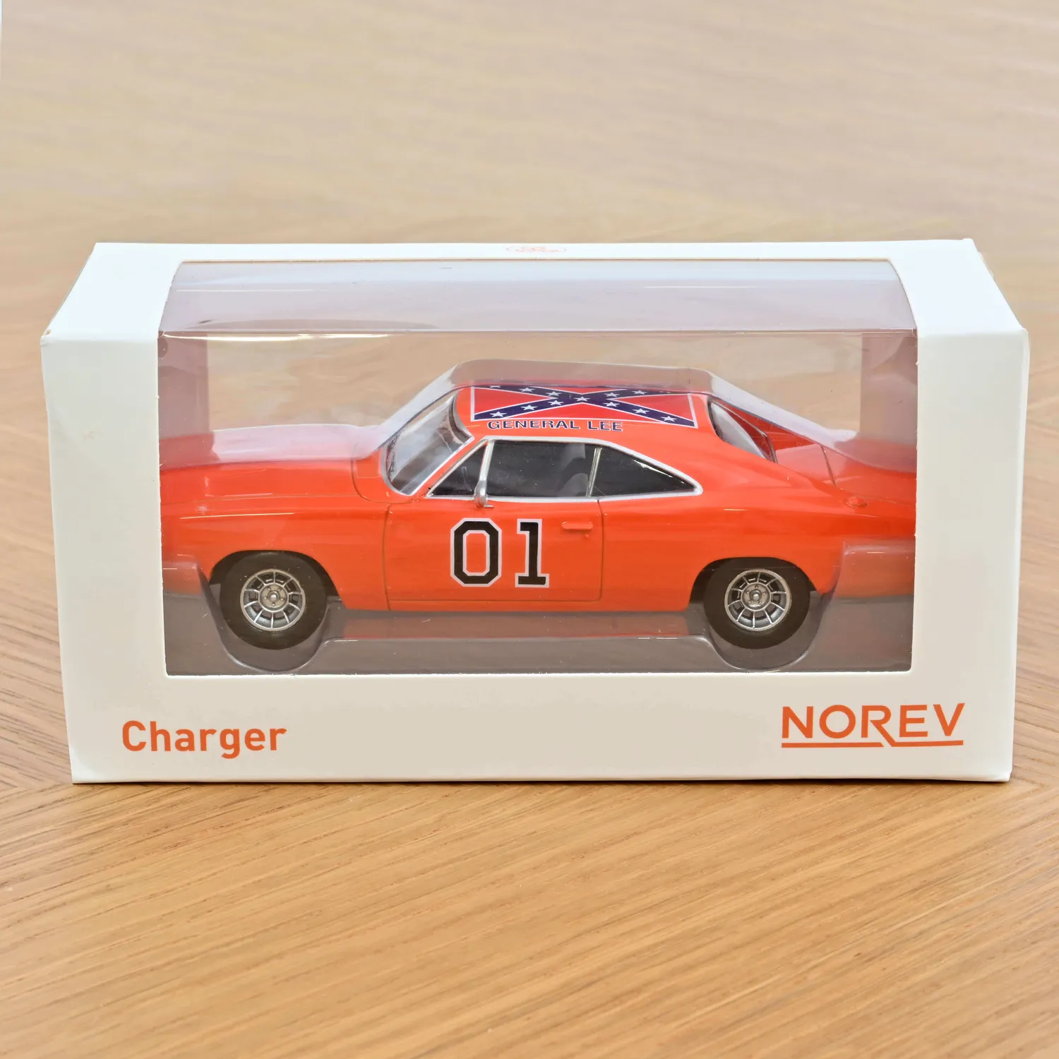 Norev Dodge Charger 1969 General Lee miniature 1/43 orange
