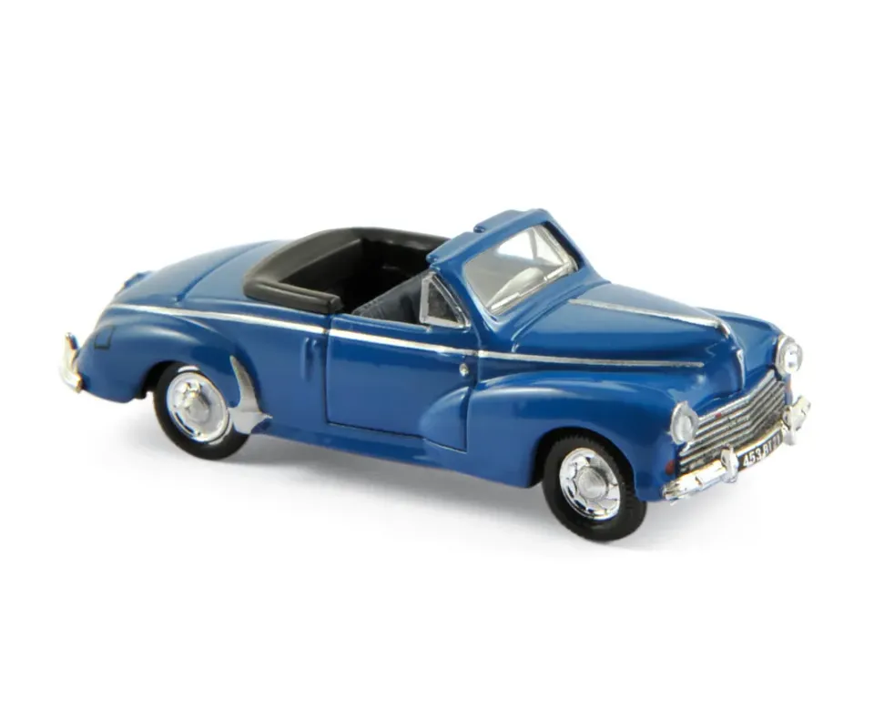 Norev Peugeot 203 Cabriolet 1952 voiture miniature 1/87 bleu