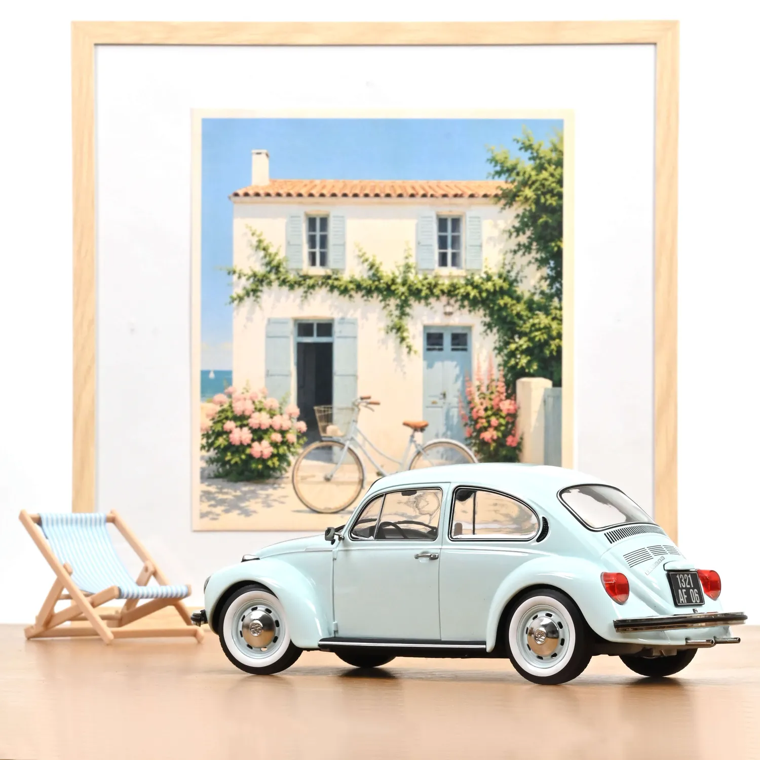 Norev VW 1303 Coccinelle 1973 miniature 1/18 bleu pastel