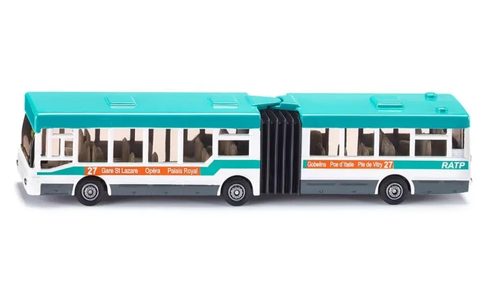 SIKU Super 1617 bus articulé blanc turquoise 16 cm