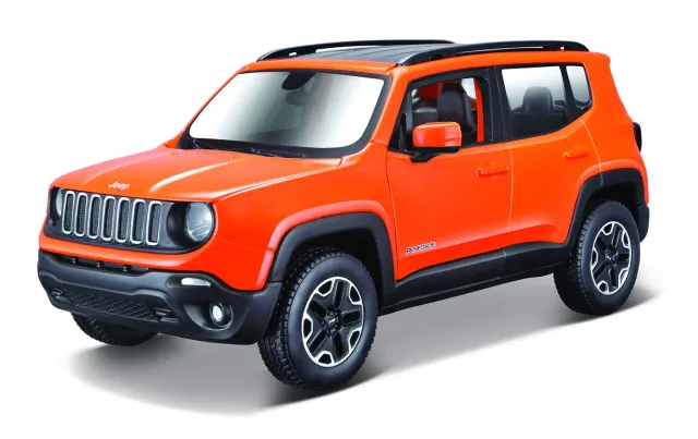 Maisto Kit Jeep Renegade voiture miniature 1/24 orange à monter