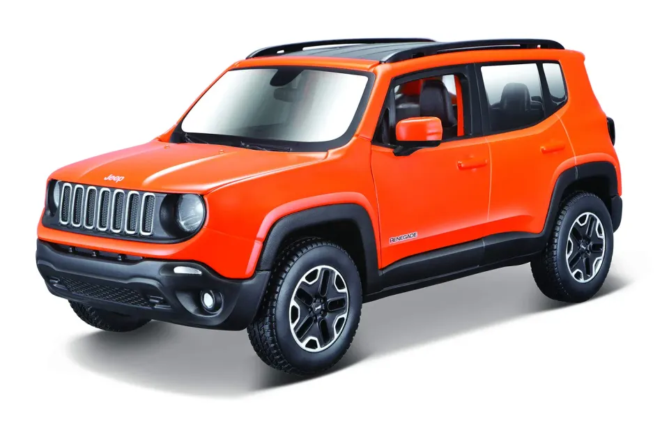Maisto Kit Jeep Renegade voiture miniature 1/24 orange à monter