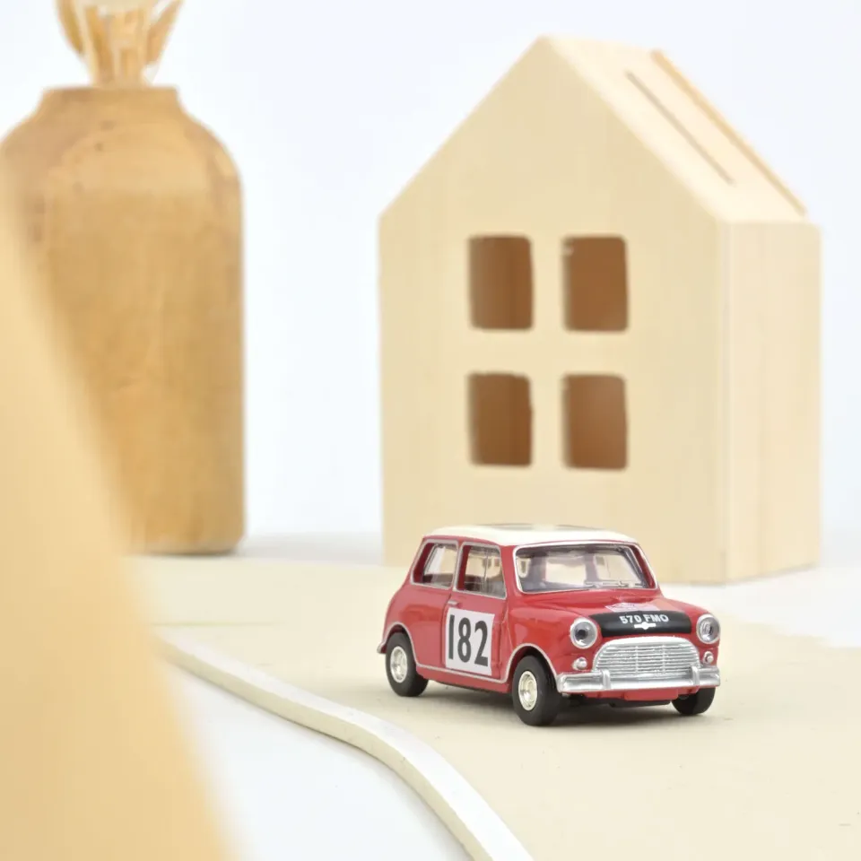 Norev Mini Cooper S 1964 miniature 1/54 rouge tartan 182