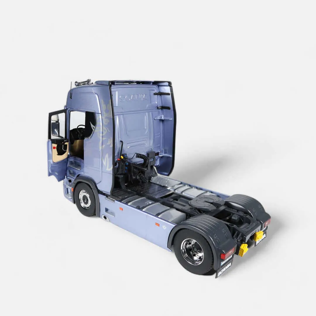 NZG Scania 730S V8 camion miniature bleu fiction 1:18