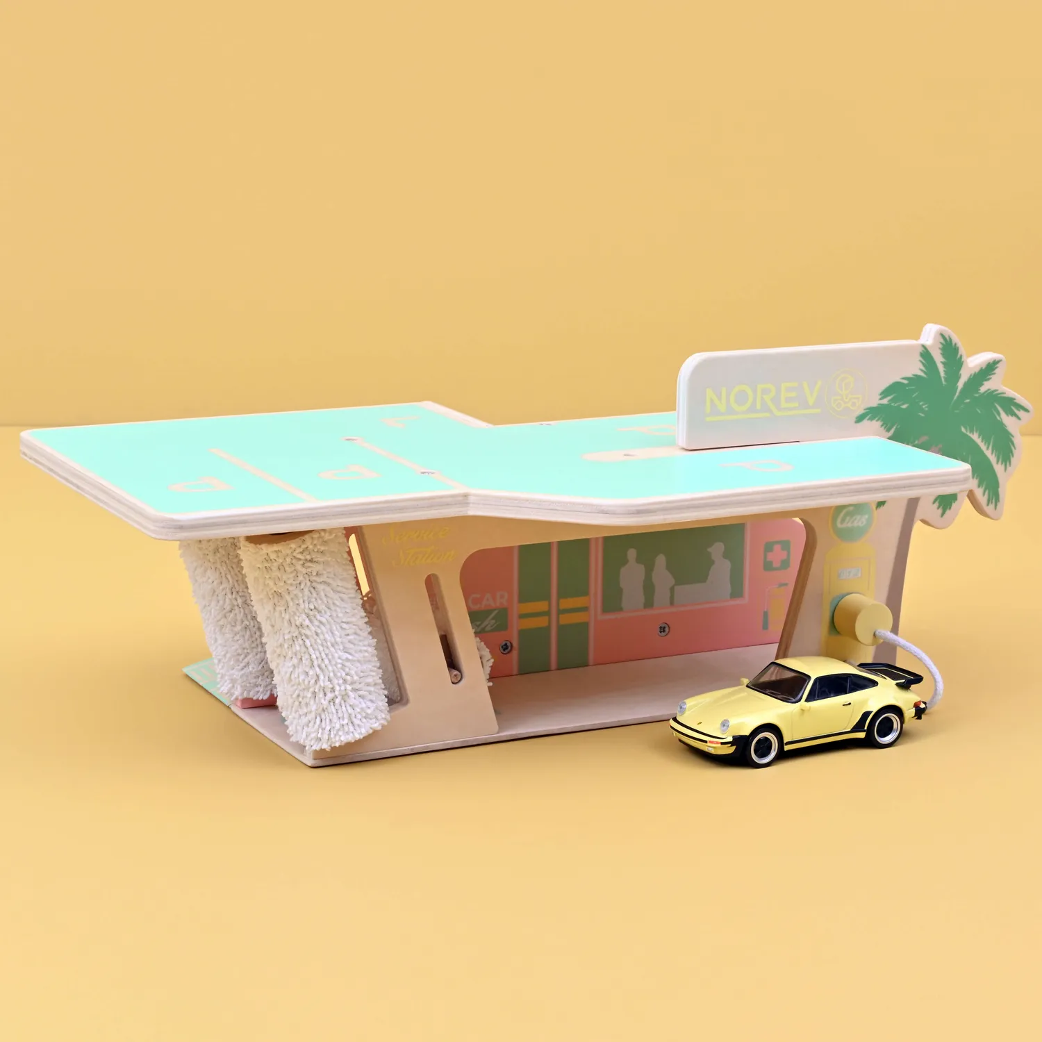 Norev Station-service Palm Springs jouet bois 911 incluse