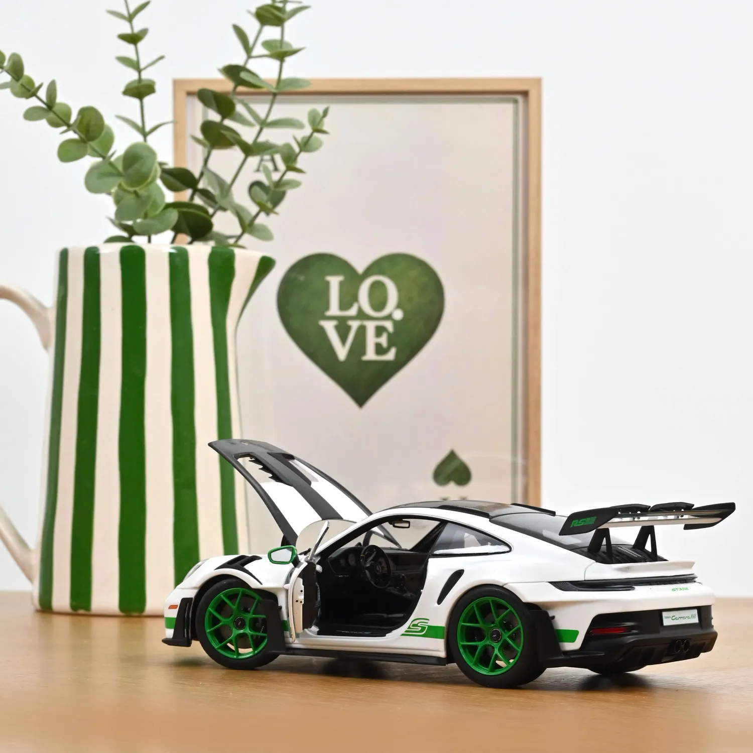 Norev Porsche 911 GT3 RS Tribute miniature 1/18 Blanc Vert