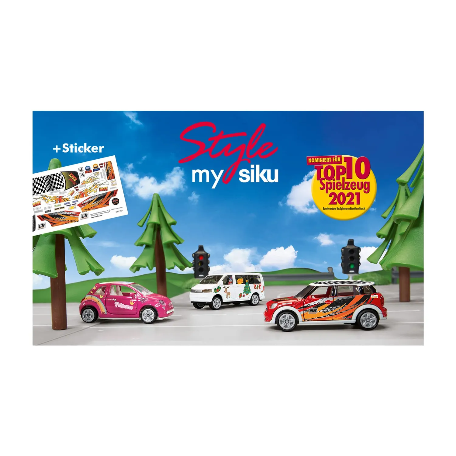 Siku 6504 MINI Countryman Race kit miniature rouge stickers