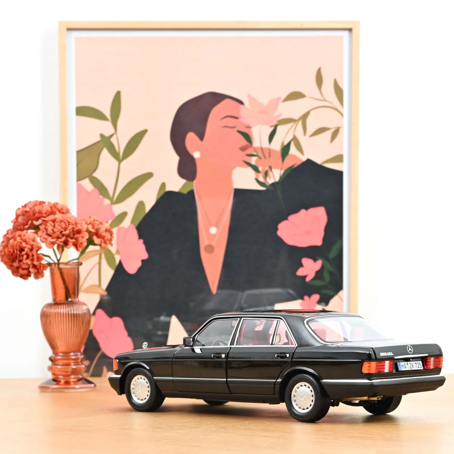 Norev Mercedes-Benz 560 SEL 1991 voiture miniature 1/18 noir youngtimer