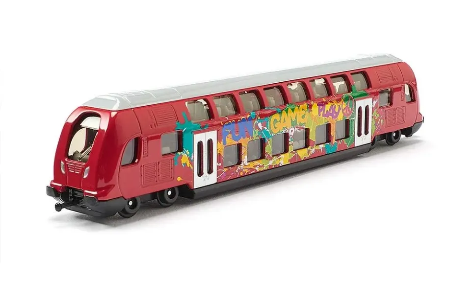 Siku Super 1791 train deux étages rouge graffiti