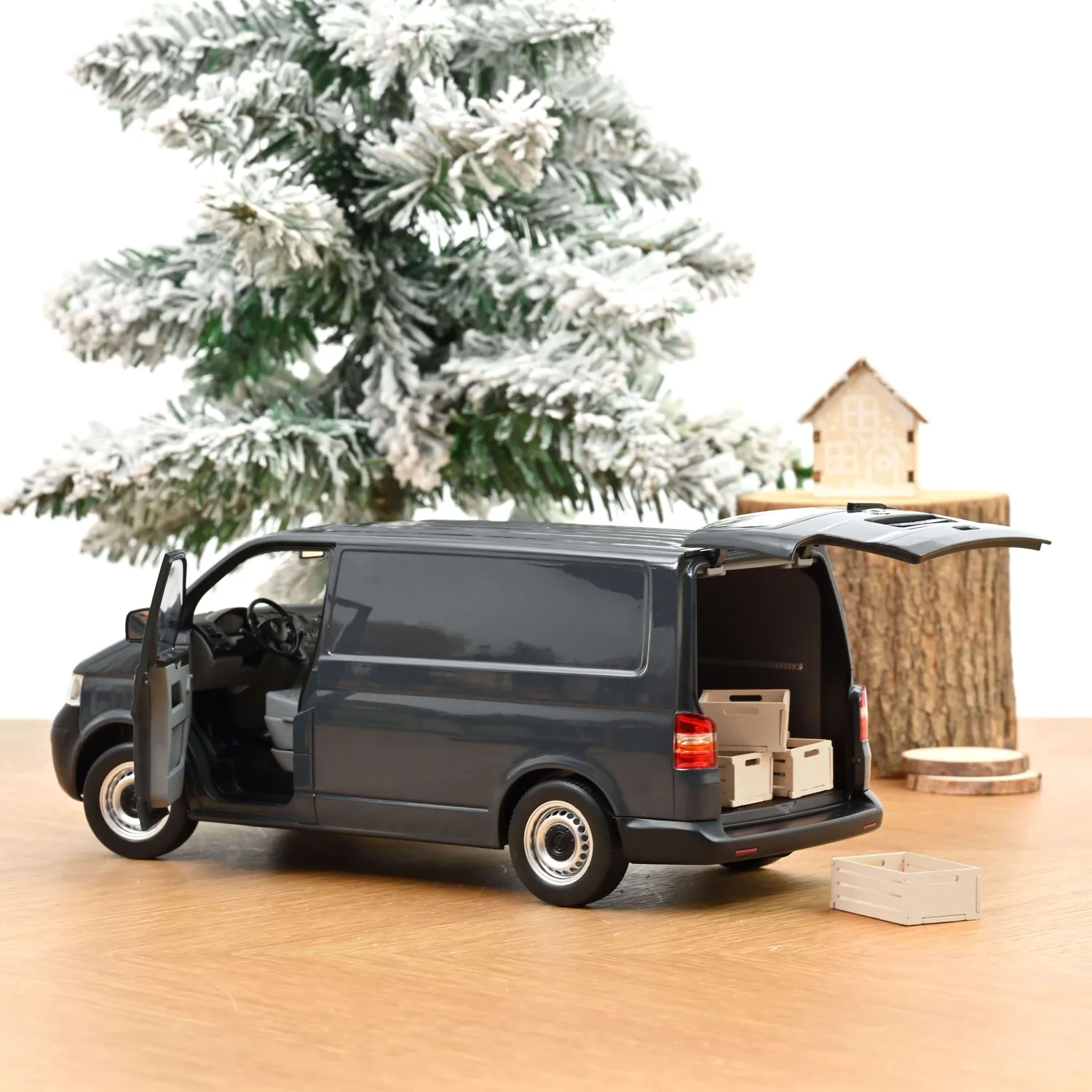 Norev VW Transporter 2003 voiture miniature 1/18 grise