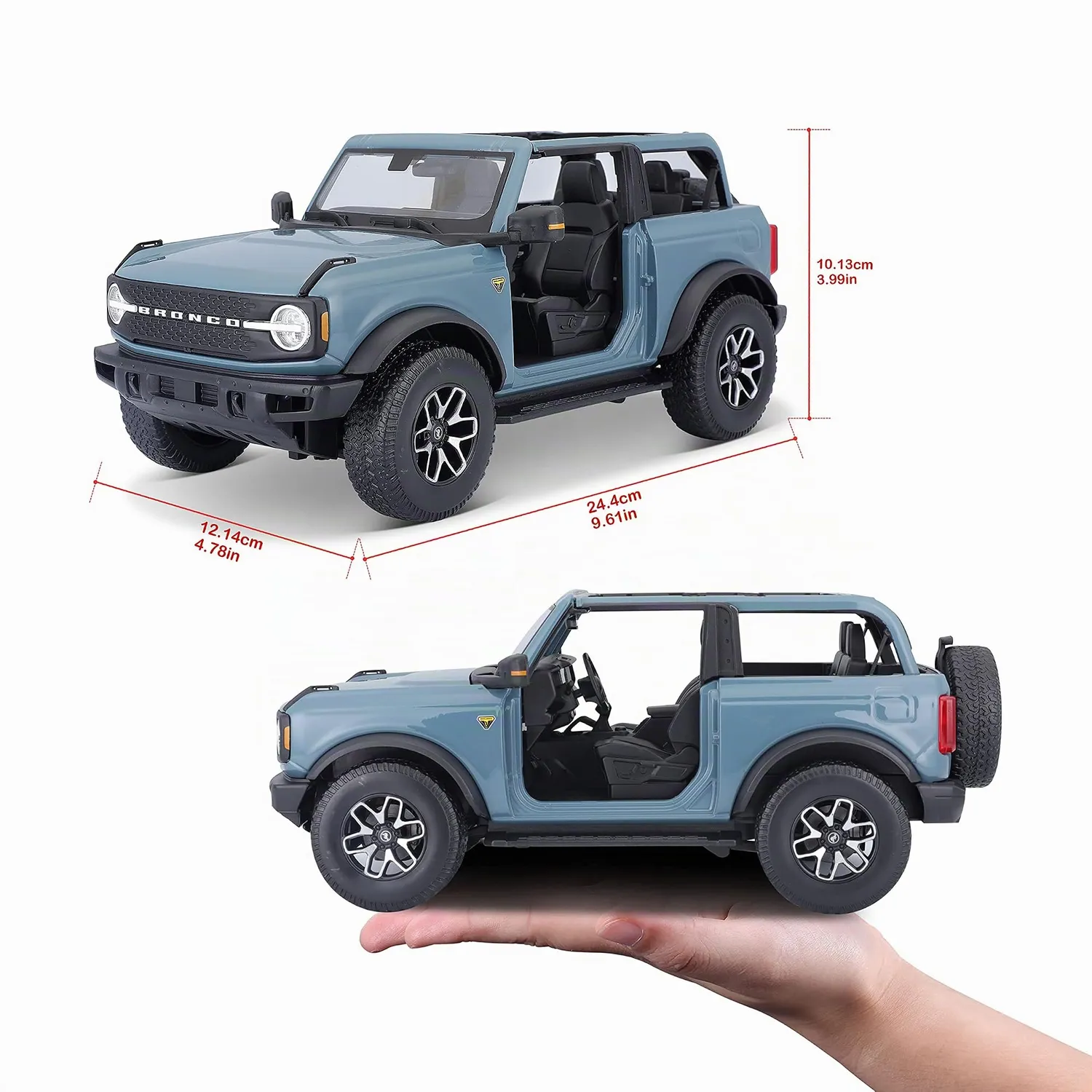 Bburago Ford Bronco miniature 1/18 bleu métal